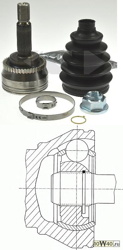 ШРУС MITSUBISHI CARISMA -99 наружний SPIDAN