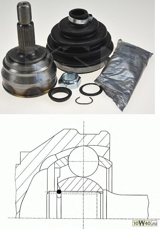 ШРУС наружный к-кт  VW Golf/Jetta 76-92