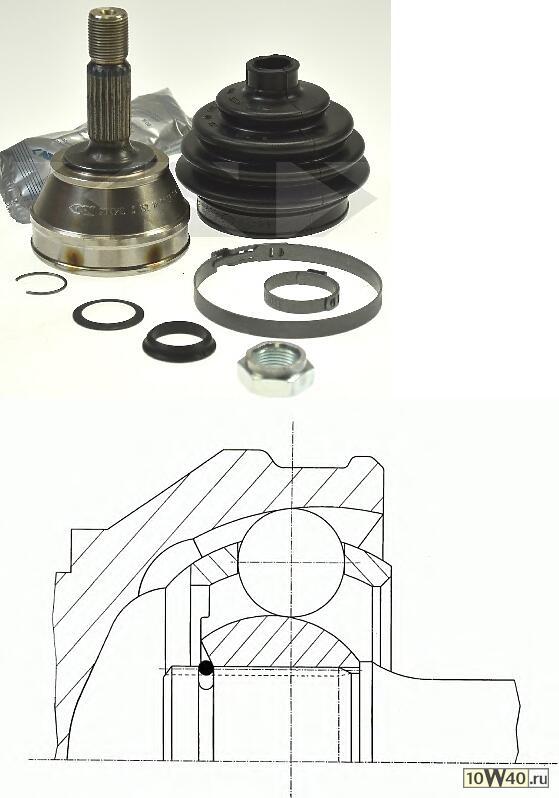 ШРУС наружный к-кт  VW Polo 1.0-1.4D 82-94
