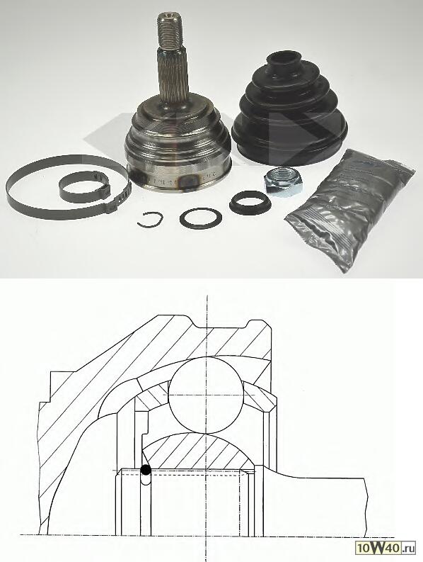 ШРУС наружный к-кт  VW Passat 1.6-2.0/1.6TD/1.9D 88