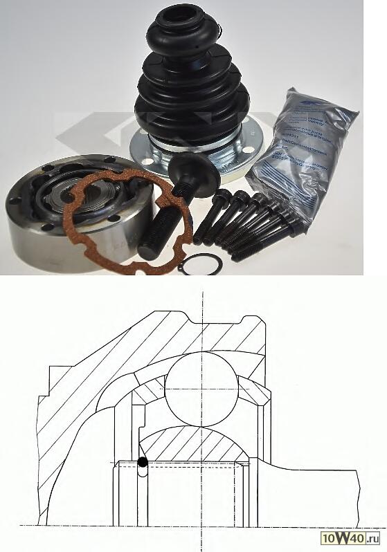 шрус внутренний к-кт\ audi 100 / a4 / a6 1.8-2.0 94-97