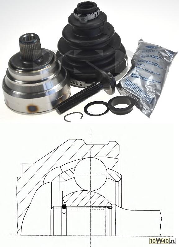ШРУС наружный к-кт  Audi 80 1.6/1.8/1.6D/1.6TD/1.9D