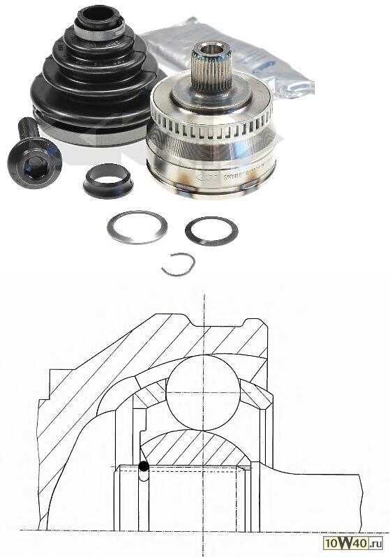 шрус наружный к-кт\ audi a4 1.6 / 1.8 94>