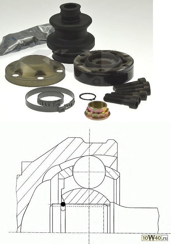 ШРУС внутренний к-кт  MB W201/W124 1.8/2.0/2.3/2.5D 82-93