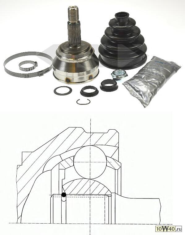 ШРУС наружный к-кт  VW Passat 1.6-2.0/1.6TD/1.9D 88