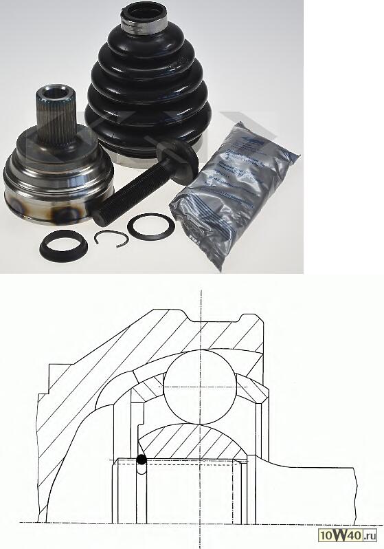 ШРУС наружный  Seat Leon, VW Golf V 1.4i/FSi 03>