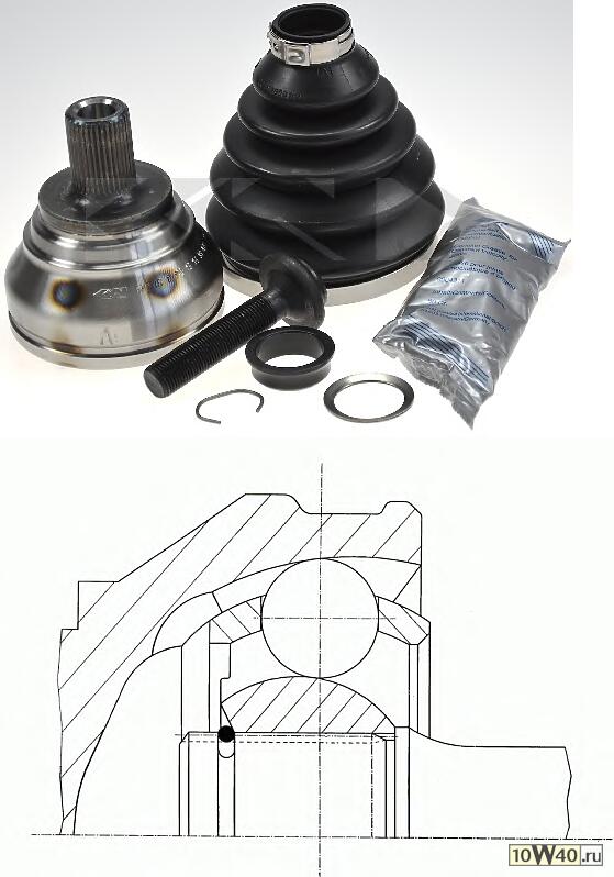 шрус наружный\ VW golf / passat 1.4-3.2i / 1.9tdi / 2.0tdi 03>