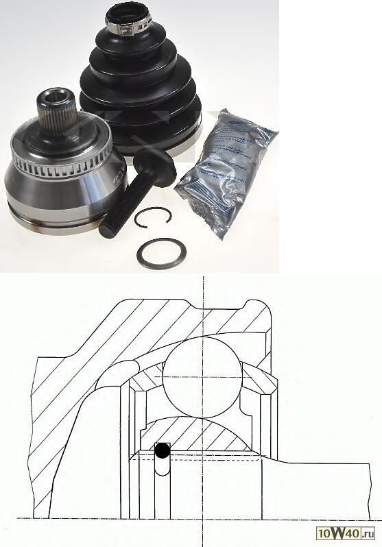 шрус наружный\ audi a4 1.6-3.2i / 1.8t / 2.0-3.0tdi 04>
