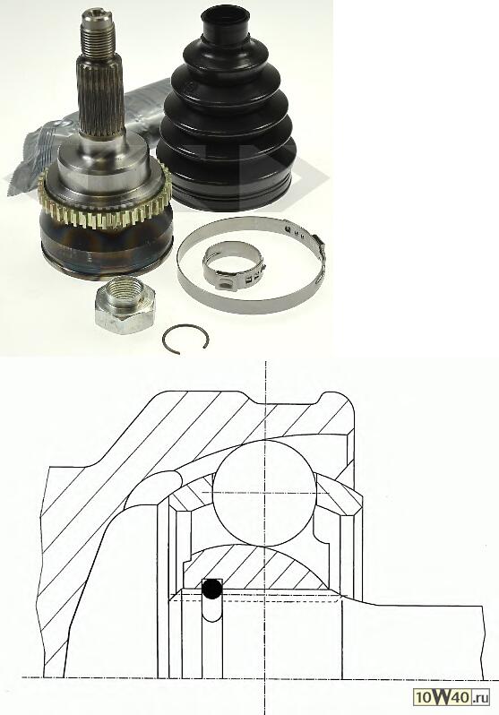 ШРУС наружный  Opel Agila 1.0 12V/1.2 16V 00>