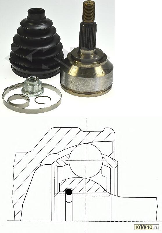 ШРУС наружный к-кт  Audi Q7 4.2TDI 07-09/ VW Touareg 6.0/5.0TDI 02-10