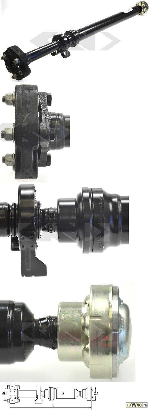 Код оригинала: 7L6521102H, <BR>Карданный вал VW Touareg