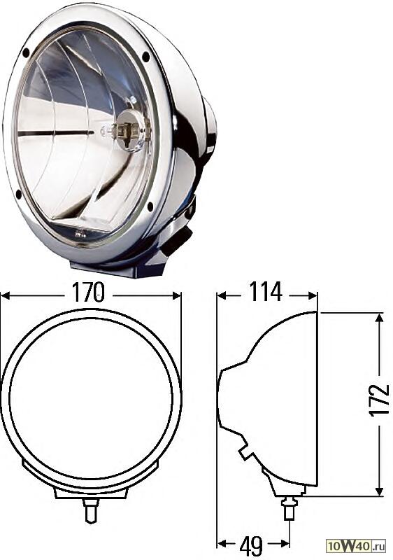 Фара дополнительная д/с LUMINATOR COMPACT CHROMIUM 1шт