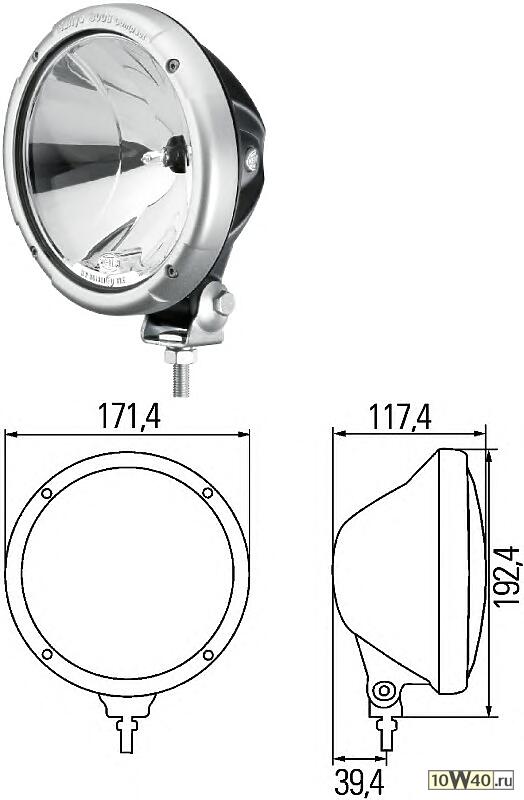 Фара дополнительная д/с RALLYE 3003 COMPACT 1шт.(прозрачное стекло)