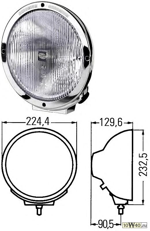 Фара дополнительная д/с LUMINATOR CHROMIUM 1шт.