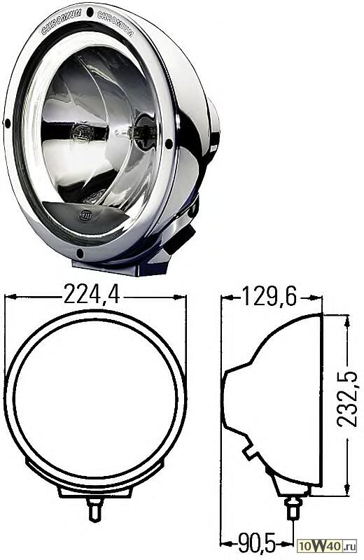 Фара дополнительная д/с LUMINATOR CHROMIUM CELIS 1шт.