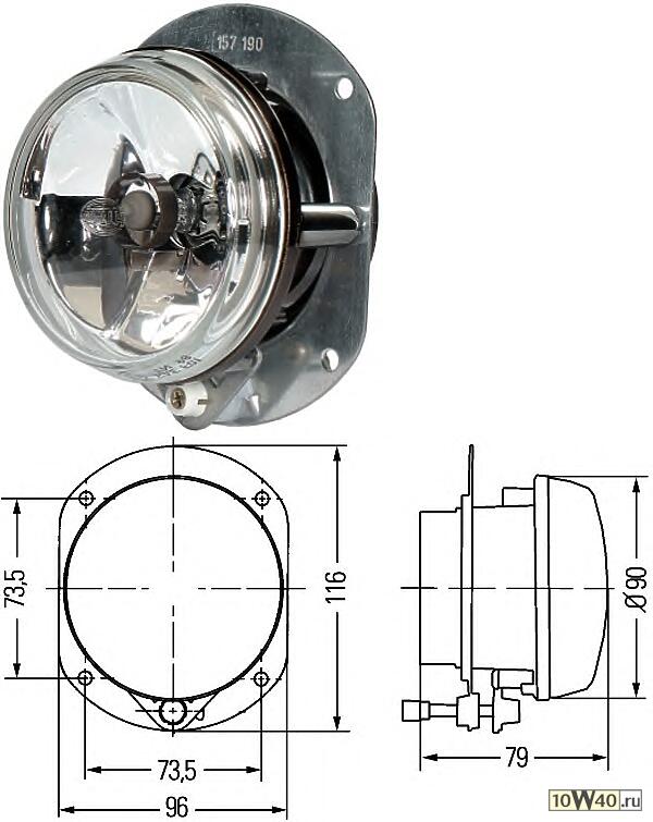 Фара противотуманная круглая 90 mm без упаковки