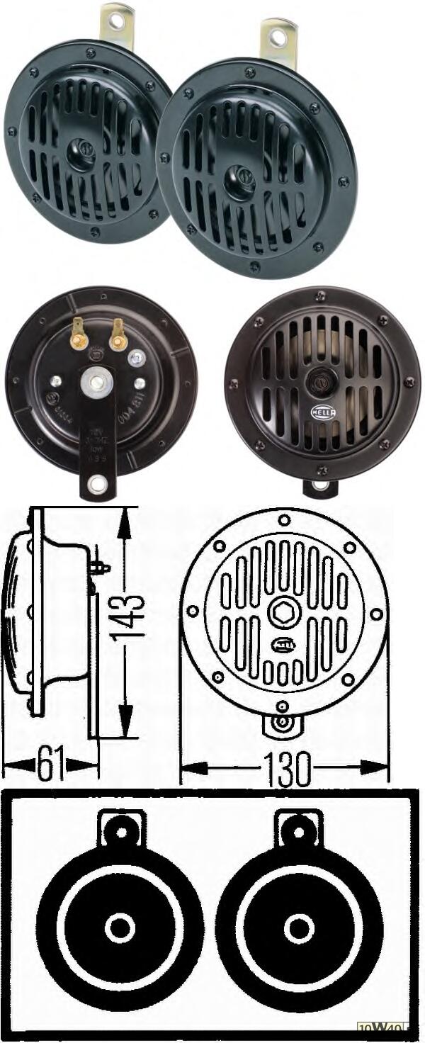 звуковой сигнал 310 / 380гц 12v