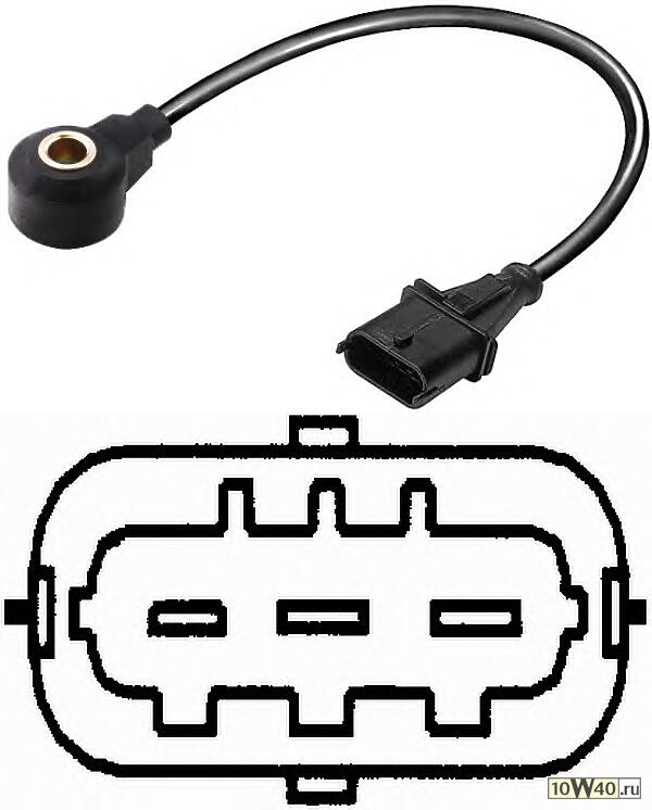 Код оригинала: 6PG009108551_HEL, <BR>датчик детонации  Opel Astra/Vectra/Zafira 1.8i 16V 95-00