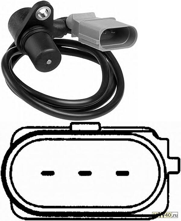 Код оригинала: 078906433A, <BR>Датчик к/вала AUDI A4/A6/A8/PASSAT