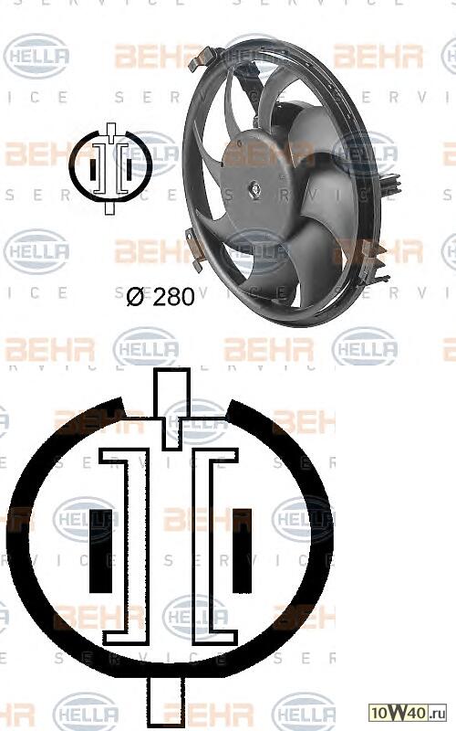 Код оригинала: 4B0959455, <BR>Вентилятор охлождения двигателя  VAG Passat B5 00-05