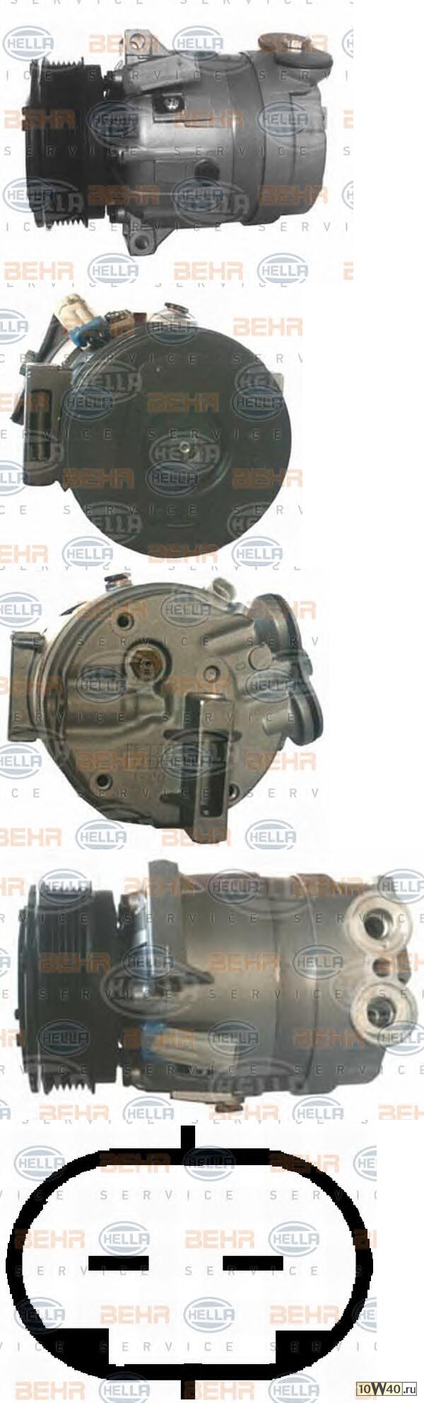 компрессор кондиционера opel vectra b