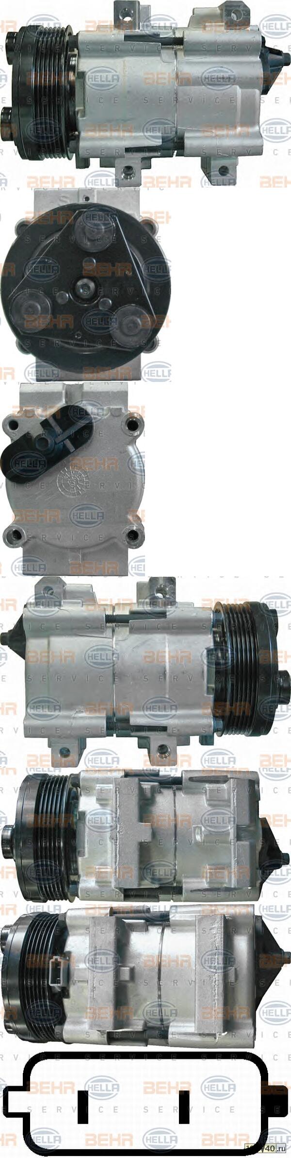 Компрессор кондиционера FORD GALAXY/TRANSIT 2.0/2.3 95-06