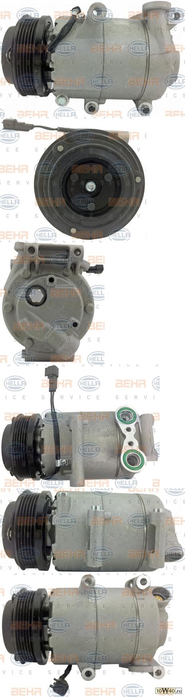Компрессор кондиционера FORD FOCUS II/C-MAX 1.8-2.0/VOLVO S40/C30 1.6-1.8