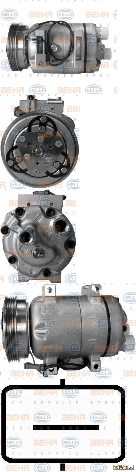 Компрессор кондиционера AUDI A4/A6/VW PASSAT B5 97-05