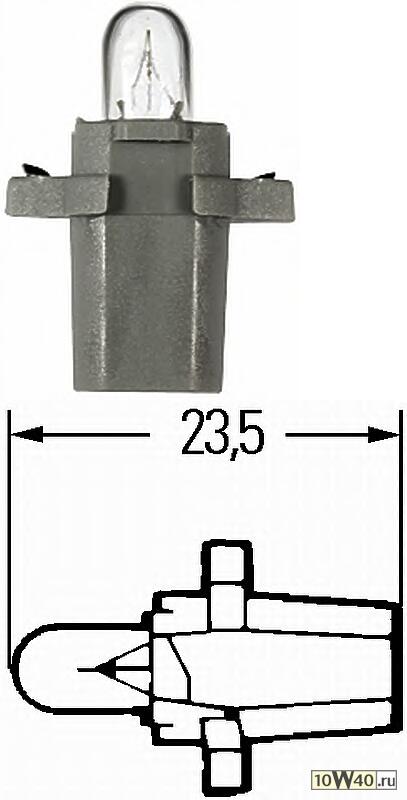 лампа накаливания, grey, 12 v, 1,2 w