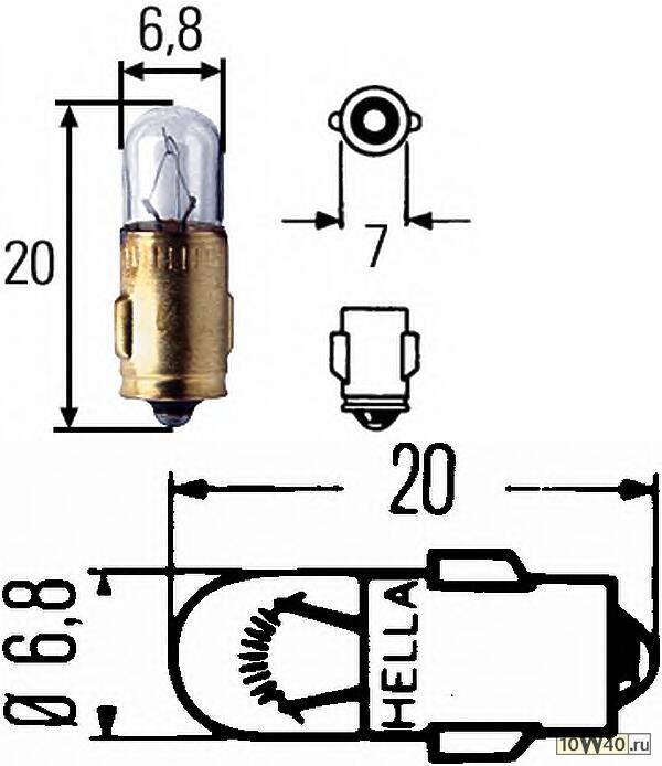 лампа накаливания 24v 3w ba7s din72601\daf