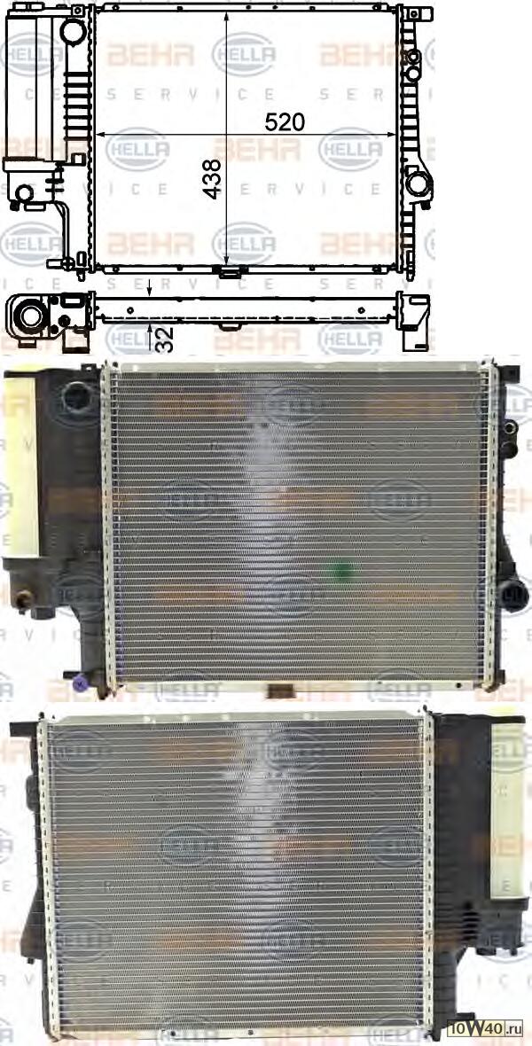 Радиатор двигателя BMW E39 2 0-2 8 95-04