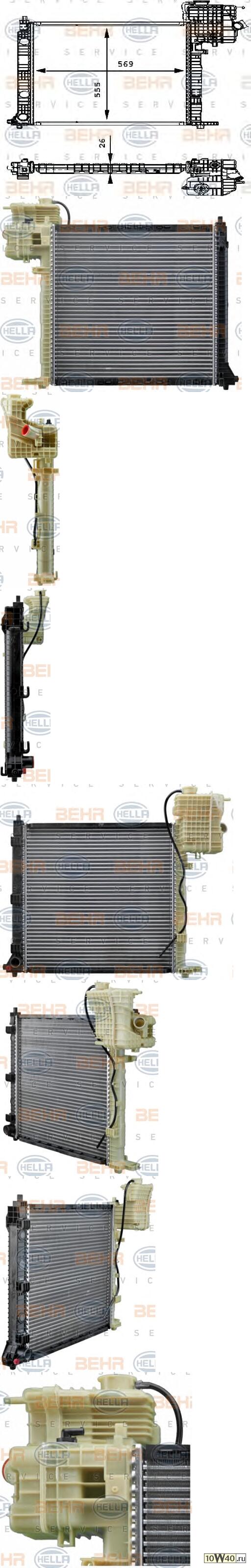 радиатор охдаждения двигателя mb v-cl. (638 / 2)