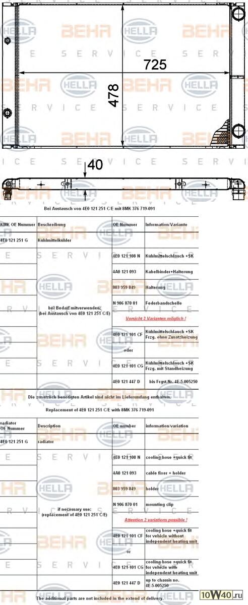 Радиатор двигателя