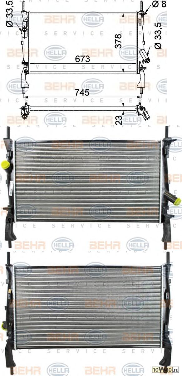 радиатор ford transit 06=>