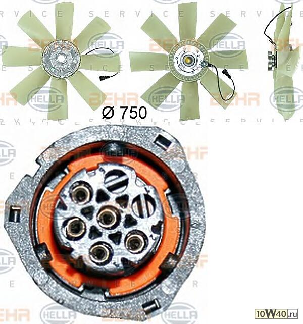 Схема включения вентилятора камаз евро 10w40.ru - BEHR-HELLA 8MV376731-481 (20450240 / 85000178 / 20450210) вентилятор 