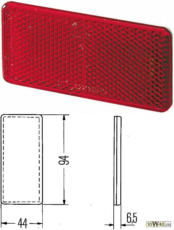 Рефлектор 90x40 красный