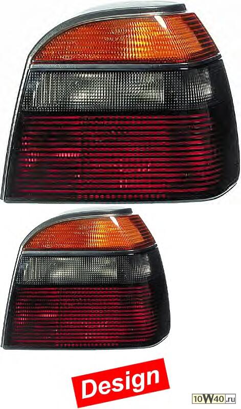 Фонарь задний VW GOLF3 красно/серый правый