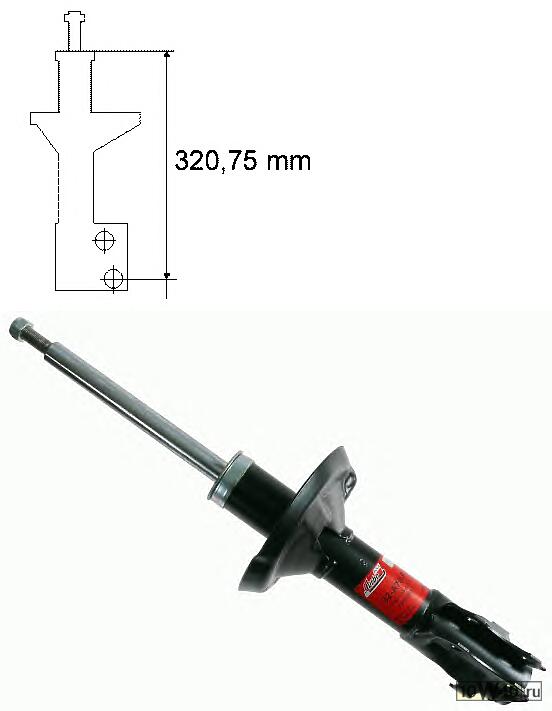 Амортизатор VW PASSAT 88> передний газ