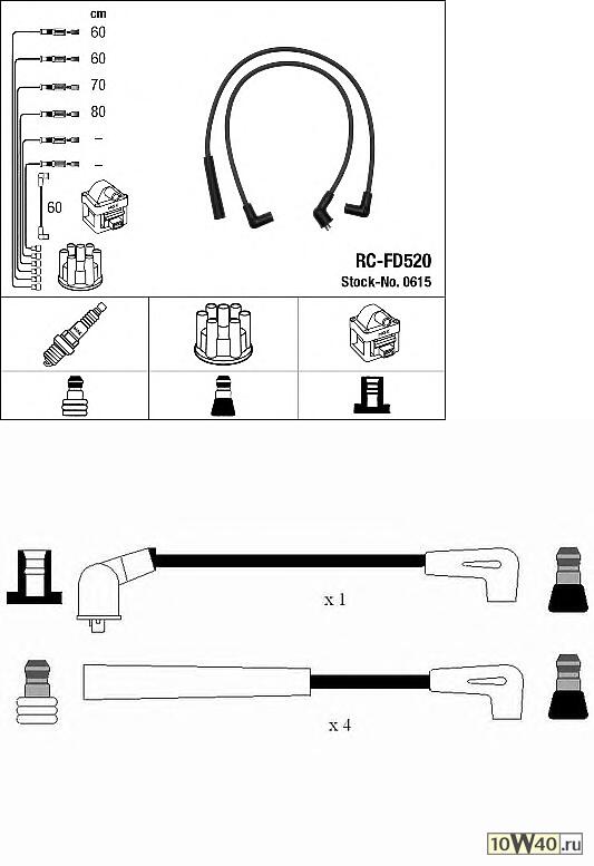 к-кт проводов  Ford Scorpio 2.0 85-92