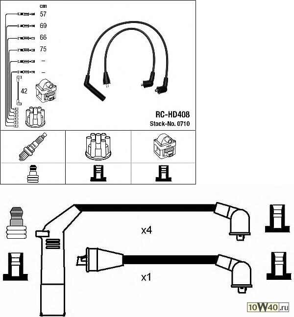 комплект в / в проводов rc-hd408