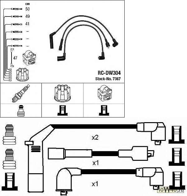 комплект в / в проводов rc-dw304