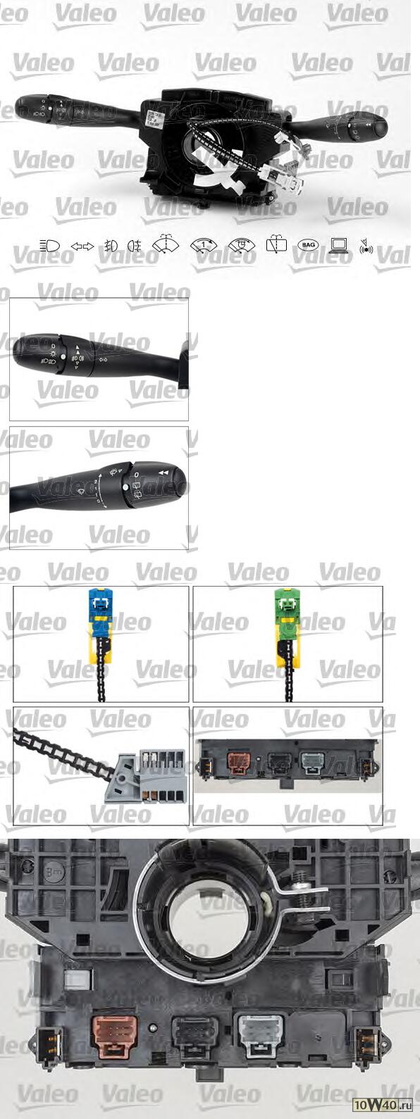 Переключатель света фар/поворот. PEUGEOT307