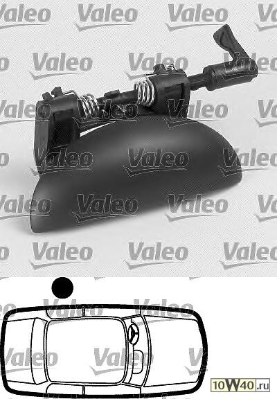 ручка дверная наружная левая  Peugeot 206 98>