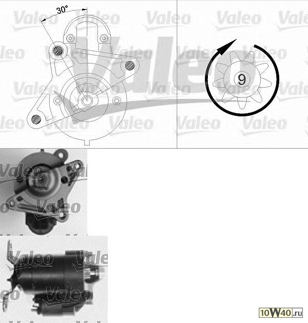 Стартер 12V, 1,0кВт Renault Espace II 2.0i /capacity 1995 engine Type J7R.7.68/ 1.91>8.96. Renault Espace II 2.2i. /capacity 2165 engine Type J7T.7.72/ 1.91>8.96. Renault 21 2.0i. 2.0i Auto /capacity