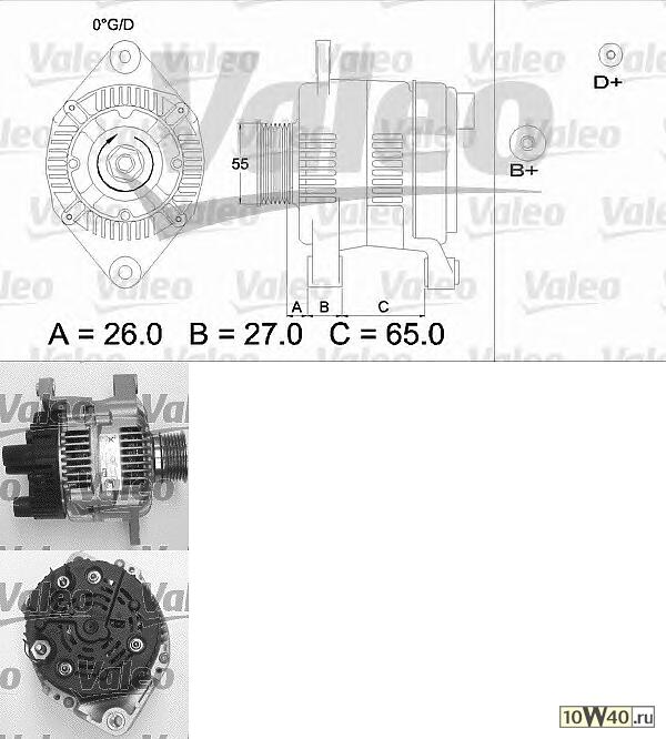 Код оригинала: 98490185, <BR>Генератор (восстановленный) 14V 80A Fiat Ducato 2.5D/2.5TDI/2.8D/2.8TDI 02->