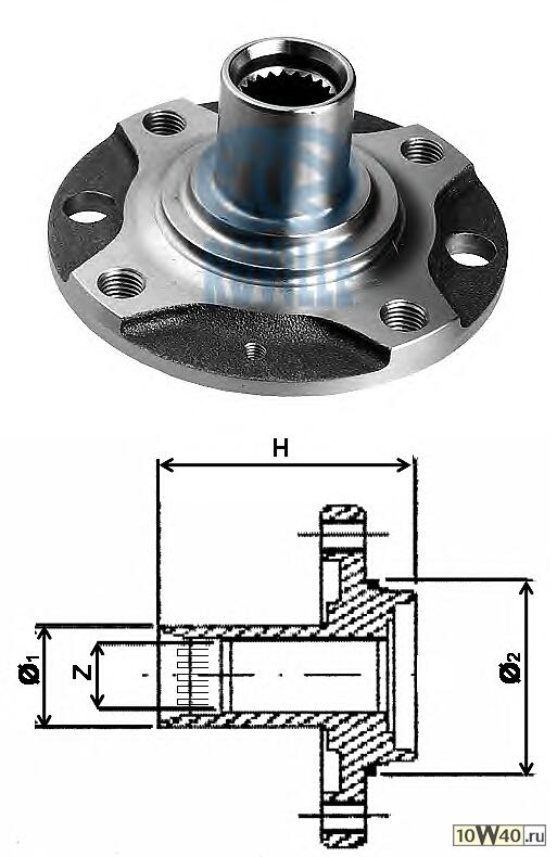 Код оригинала: 326197, <BR>Ступица колеса перед. (4отв. D=34mm) OPEL Ascona C 81-88/Astra F 91-98/Corsa A/B 82-93/Vectra A  88-95