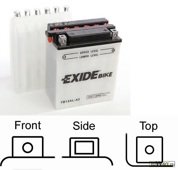 Код оригинала: YB12ALA2_EXI, <BR> евро 12Ah 150A 135/80/160 moto 