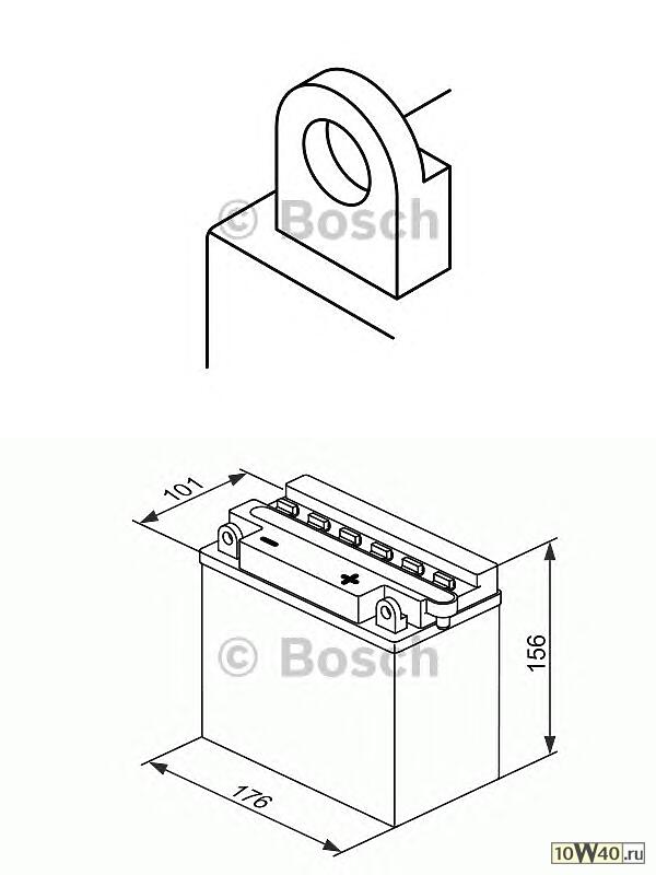 аккумуляторная батарея мото bosch 19 а / ч
