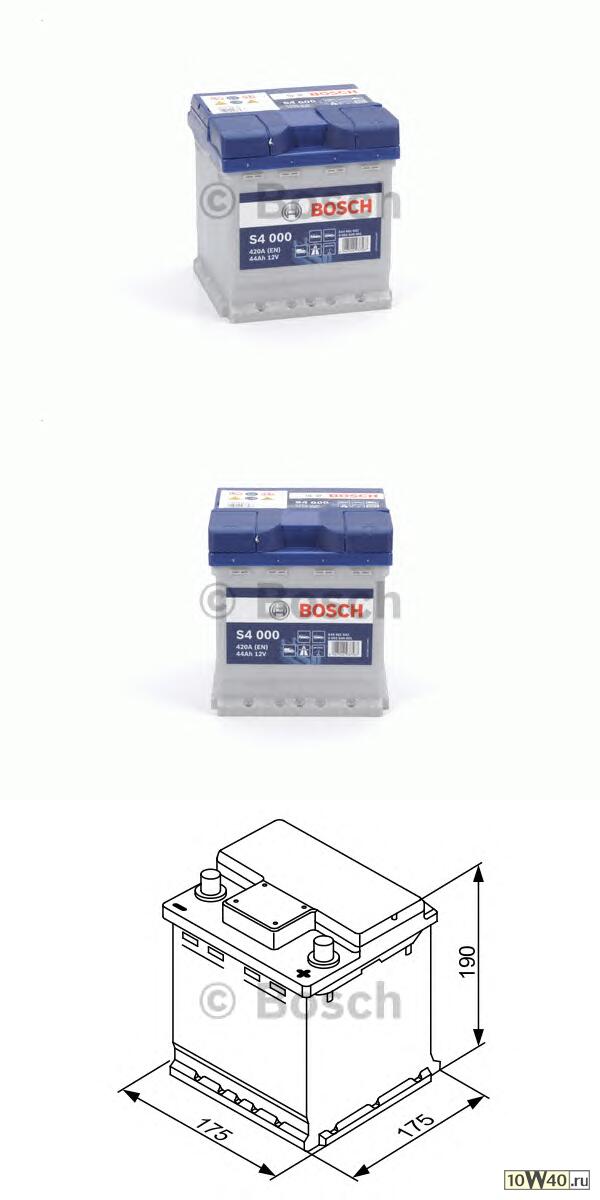 АКБ S4 42Ah 390A 175x175x190 (-+) <=0092S40000
