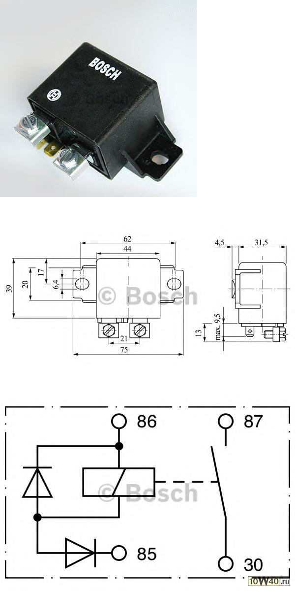 реле универсальное  Ford Transit, MB Sprinter, BMW E32/E34/E36 <00